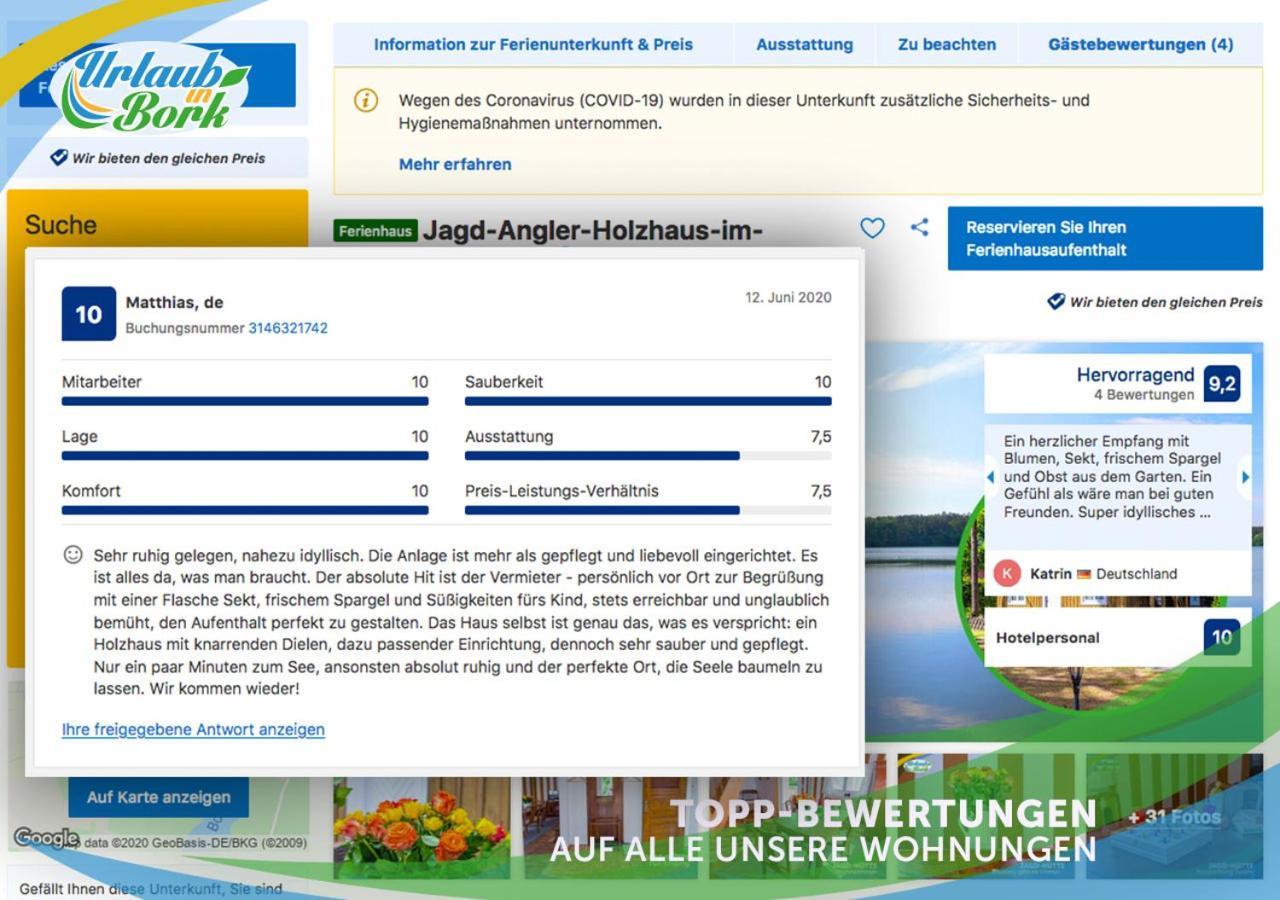 Jagd-Angler-Holzhaus-Im-Wald-Am-See Βίλα Kyritz Εξωτερικό φωτογραφία